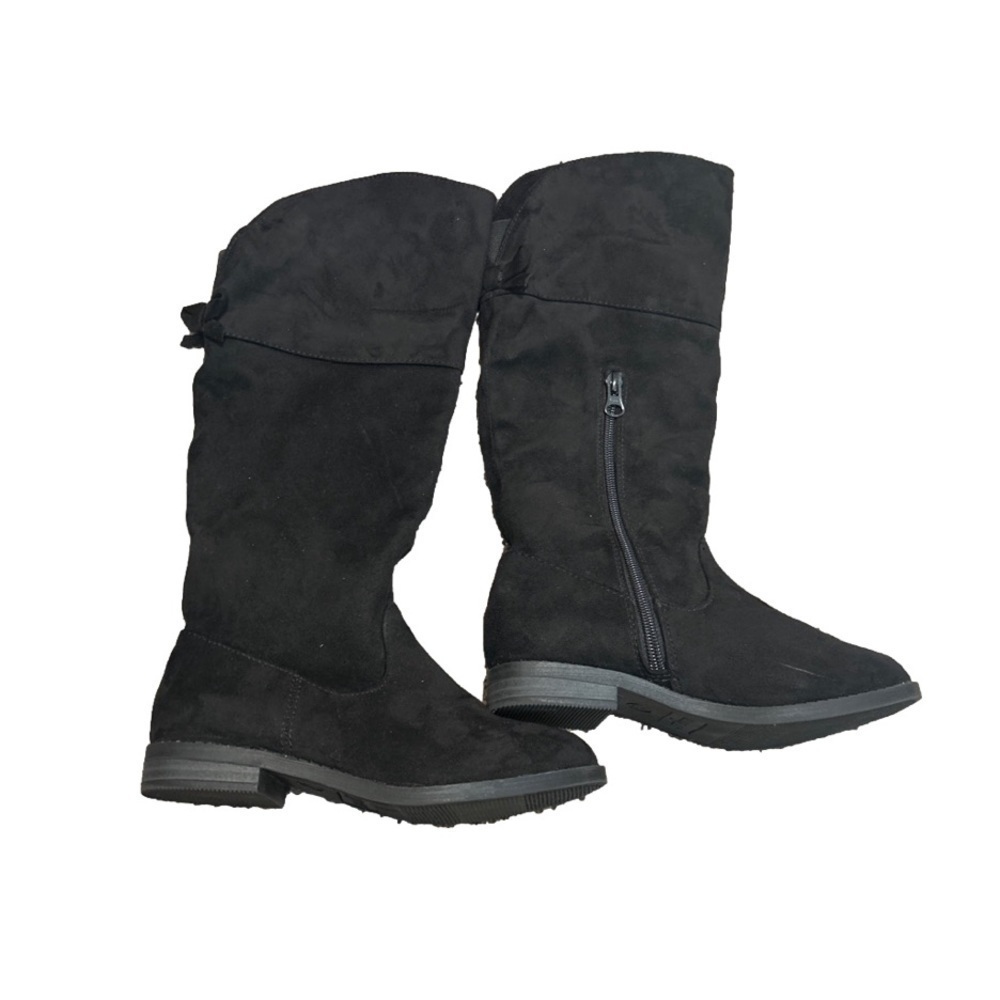 Cat & Jack Over the Knee Black Suede Like Boots